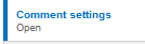 5. Comment Settings