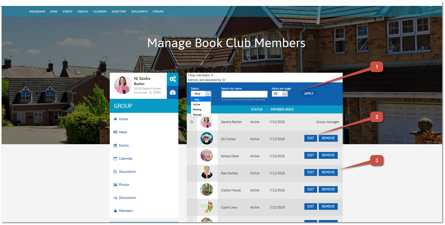 Manage Group Members